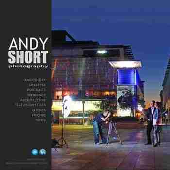 Front page of the Andy Short Photography website