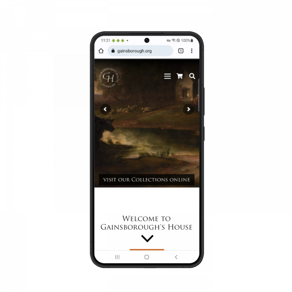 Gainsborough's House Museum website - mobile view