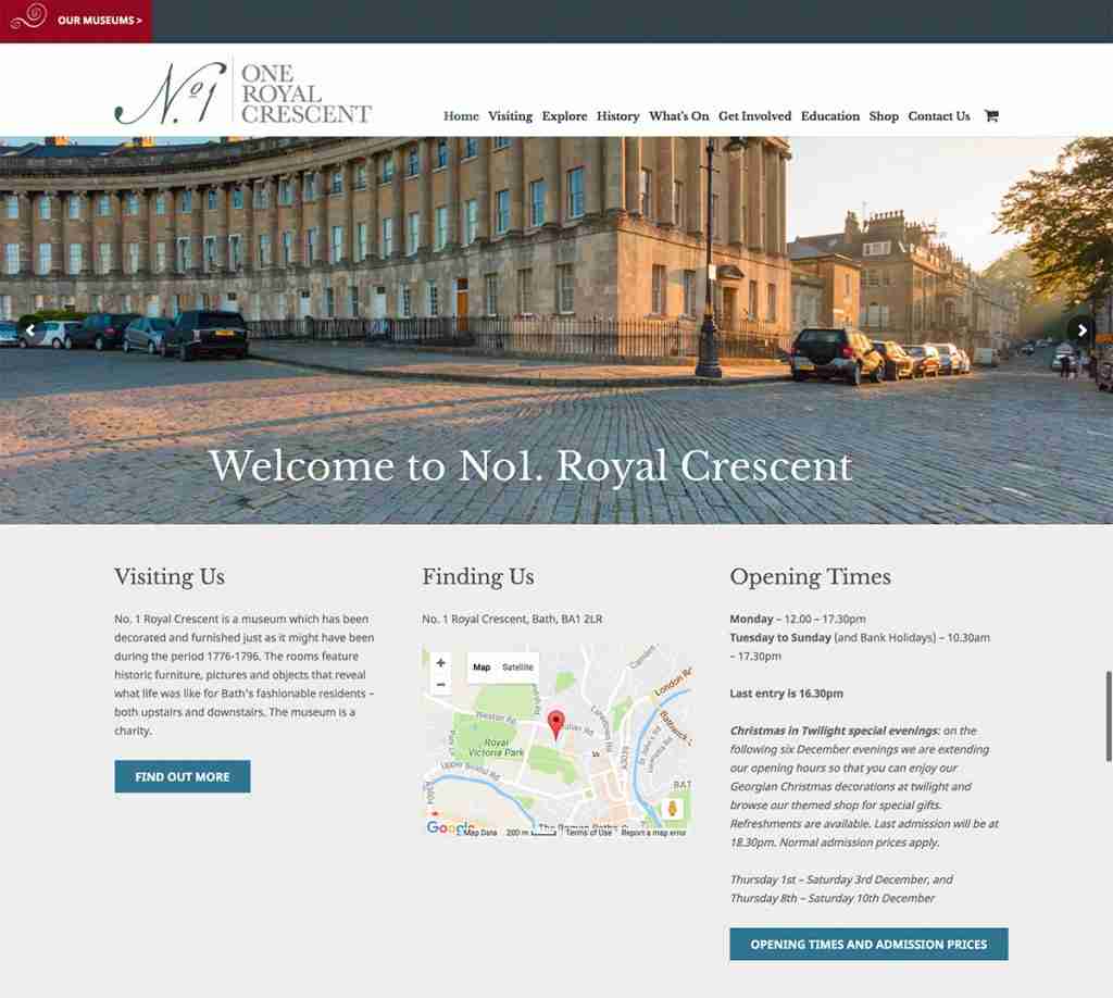 No1. Royal Crescent Web Design